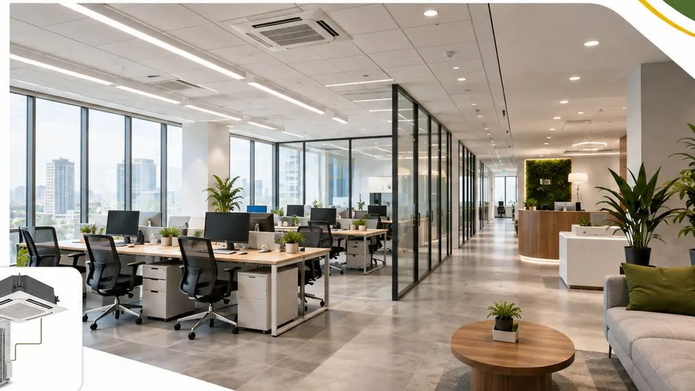 Oficinas corporativas con climatización